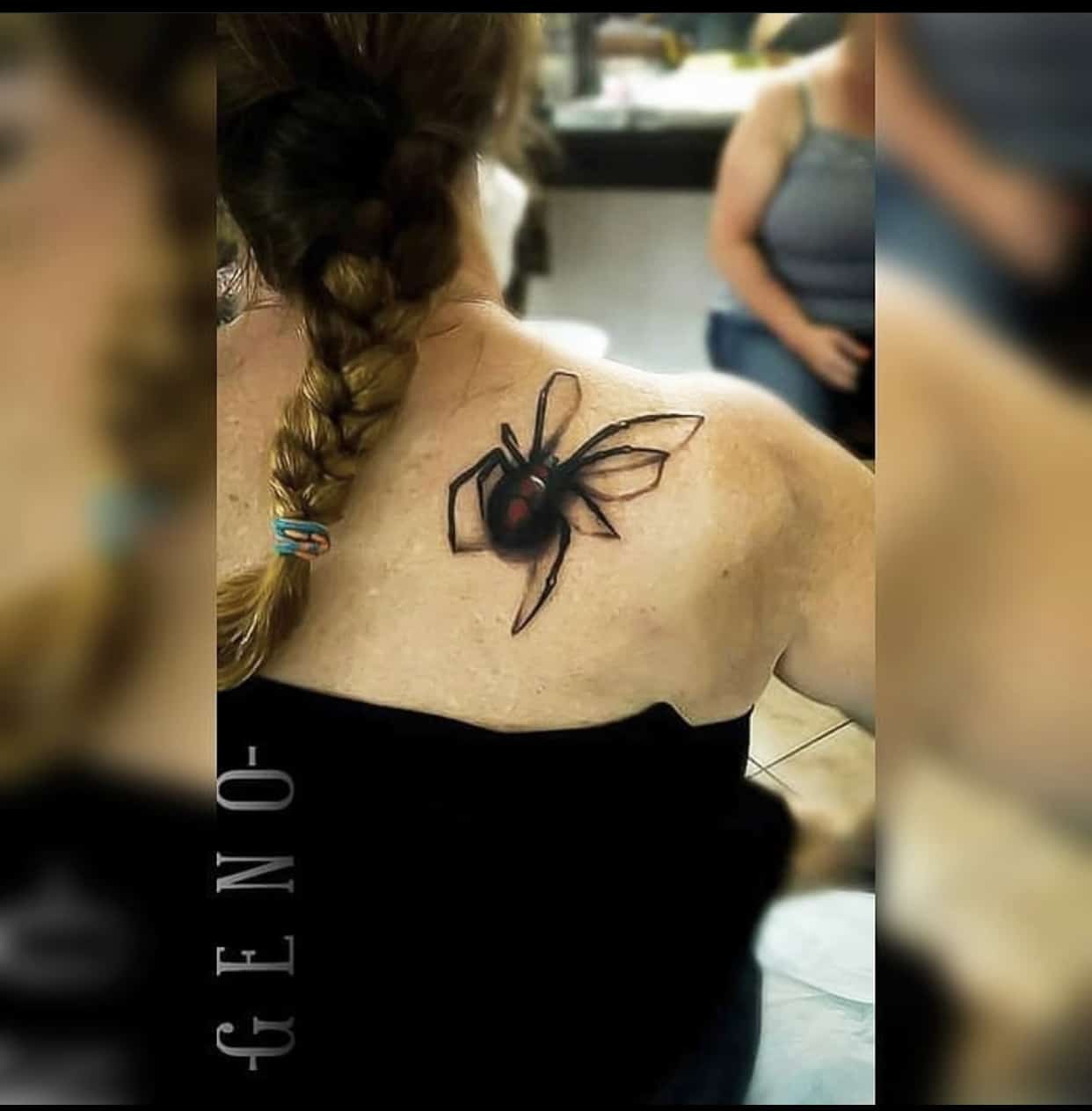 realistic spider tattoo